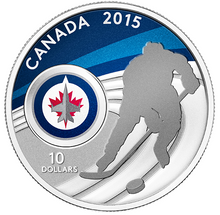 2015 Canada Fine Silver $10 Ten Dollars-NHL-Winnipeg Jets