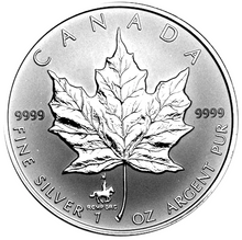 1998 Silver maple Leaf with Privy Marks-R.C.M.P.