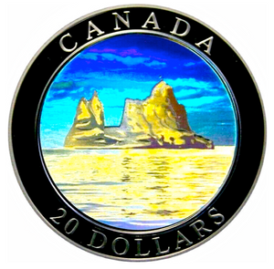 2004 Canada 20 Dollars Natural Wonders,  Fine Silver coin- Icebergs