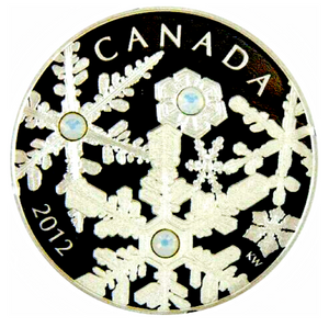 2012 Canada 20 Dollars Fine Silver Coin, Crystal Snowflake Series-Holiday Snowstorm