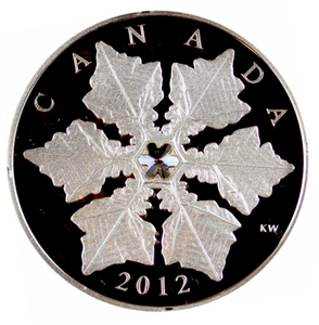 2012 Canada 20 Dollars Fine Silver Coin, Crystal Snowflake Series-Crystal Snowflake