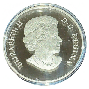 2011 20 Dollars Fine Silver Coin, venetian Glass-Tulip With ladybug