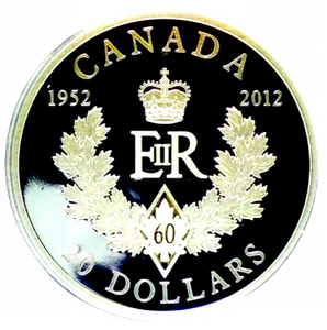 2012 (1952-) 20 Dollars Fine Silver Coin- Royal Cypher, 60th Jubilee