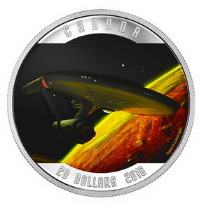 2016 20 Dollars Fine Silver Coin-Star Trek-Enterprise