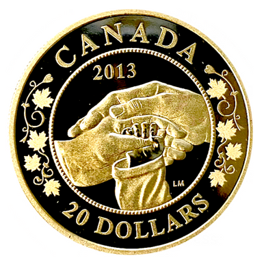 2013 20 Dollars Fine Silver Coin-Birth of Royal Infant Set-Hands