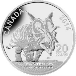 2014 Twenty Dollars Fine Silver, dinosaurs Series-Xenoceratops Foremostensis