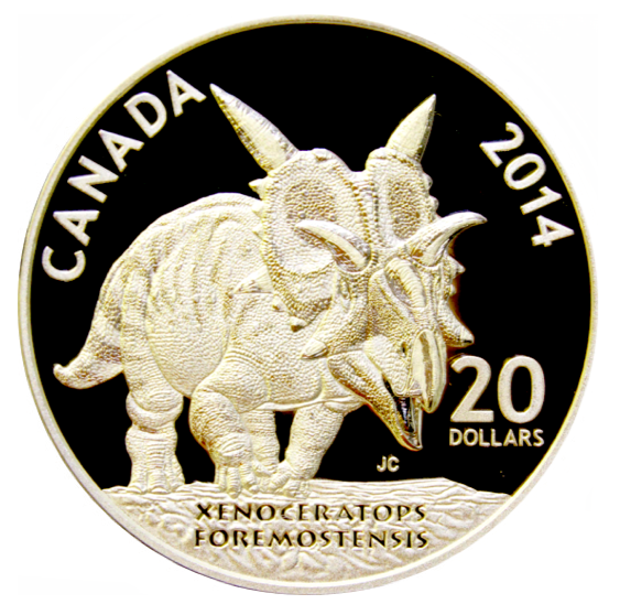 2014 Twenty Dollars Fine Silver, dinosaurs Series-Xenoceratops Foremostensis