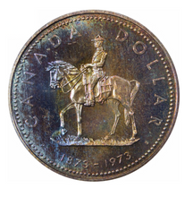 1973 Canada Silver Specimen Dollar-Canadian Mounted Police