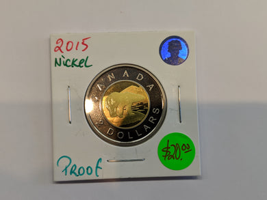 2015 Canada Proof Twoonie, Nickel Two Dollars Coin