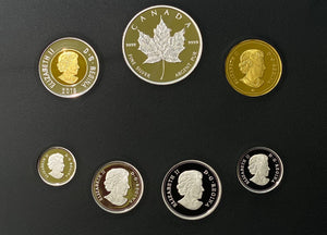 2019 Pure Silver Coloured 6-Coin Set with Medallion - Canadian Circulation Collection