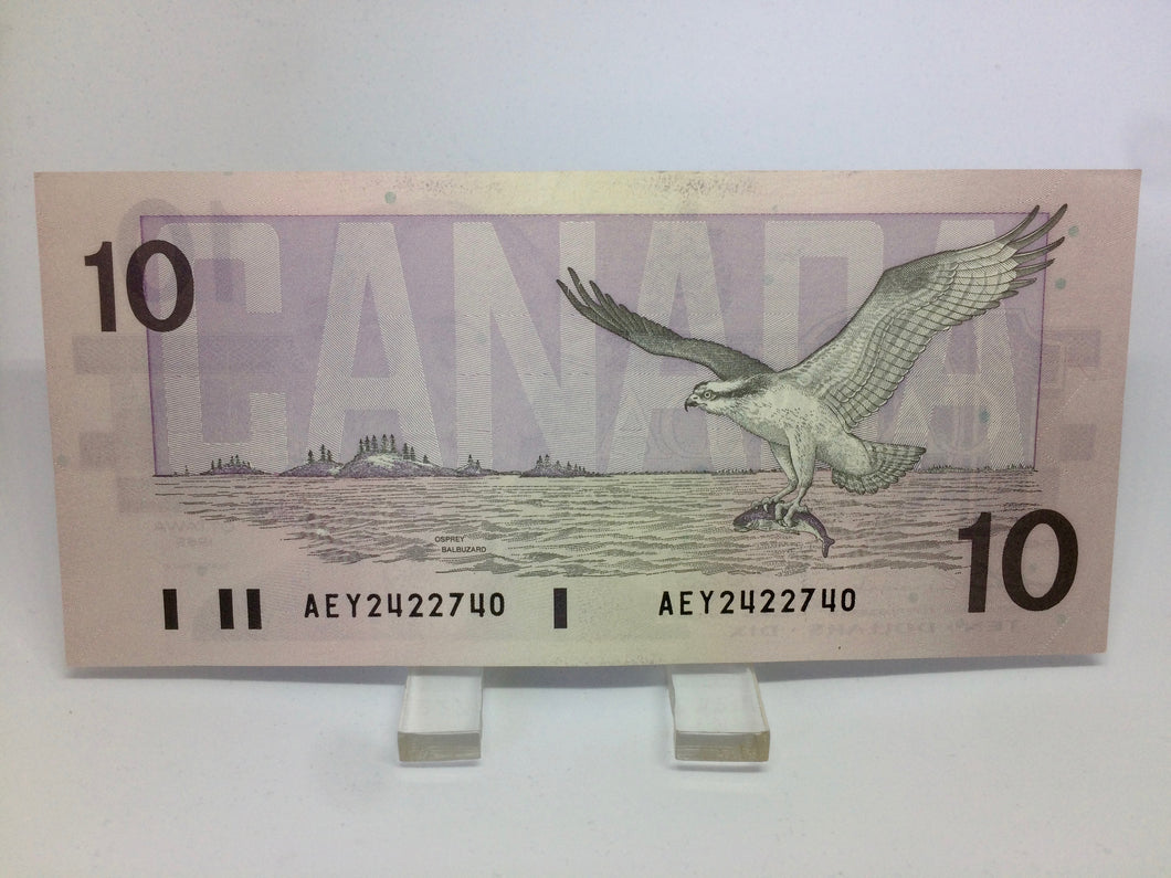 1989 Bank of Canada 10 Dollars Macdonald Banknote AEY 2422740