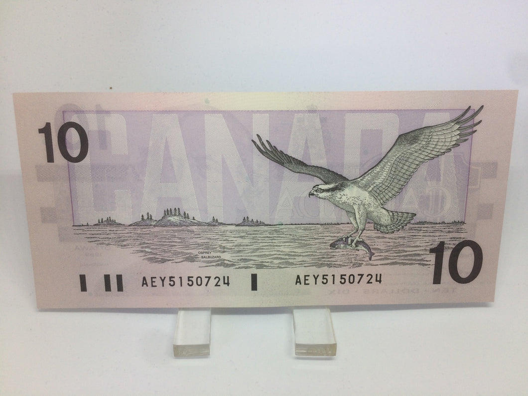 1989 Bank of Canada 10 Dollars Macdonald Banknote AEY 5150724