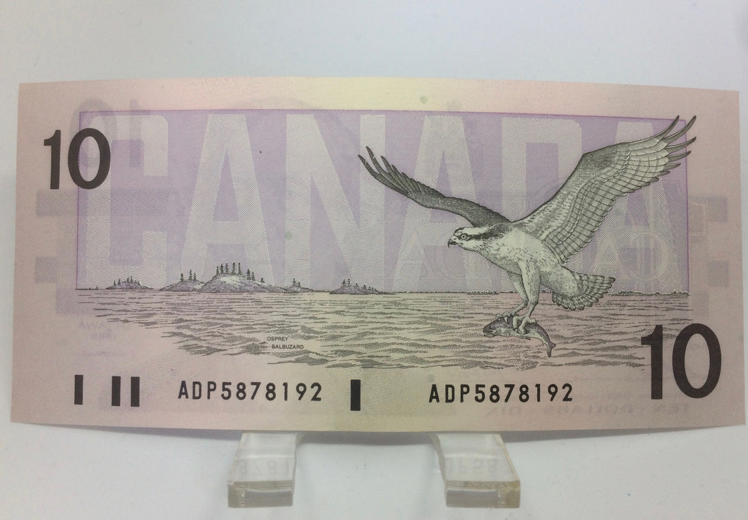 1989 Bank of Canada 10 Dollars MacDonald Banknote ADP 5878192
