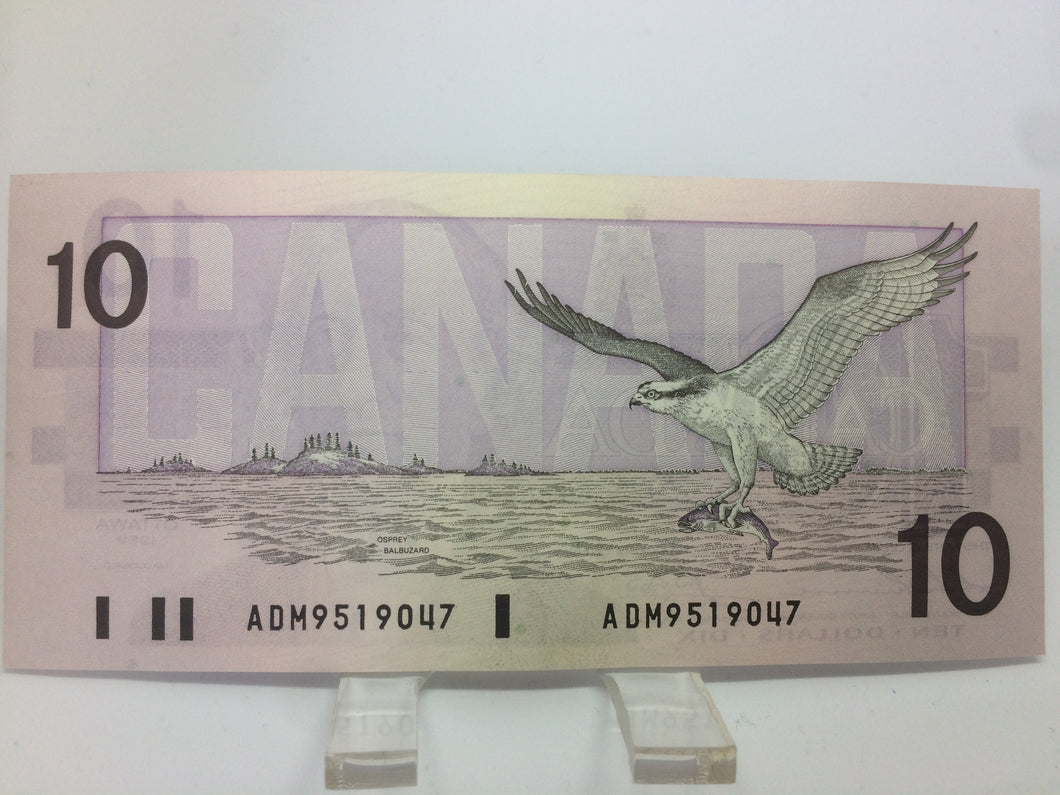 1989 Bank of Canada 10 Dollars MacDonald Banknote ADM 9519047