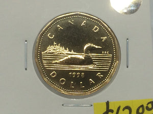 1998 w Canada Prooflike Loonie Dollar