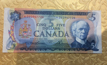 Bank of canada 5 Dollars Lawson-Bouey Replacement Note Serial: *CU2947724