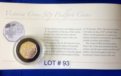 2006 UK Victoria Cross Award Piedfort 50 Pence Fifty Pence Silver Proof Coin