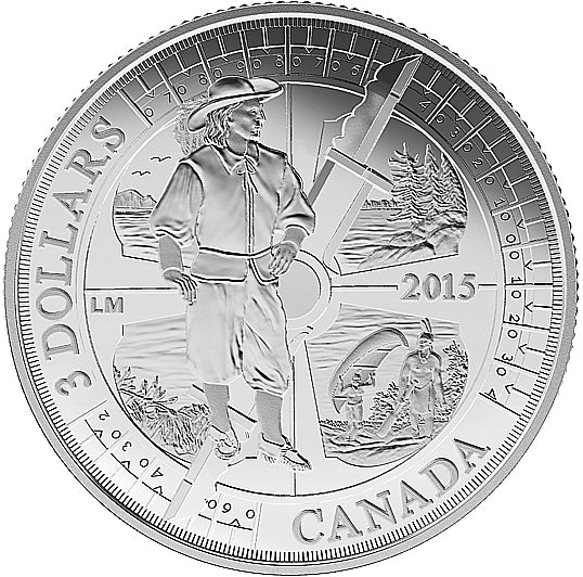 2015 Canada 3$ Fine Silver Coin - 400TH Anniversary of the Samuel de Champlain in Huronia