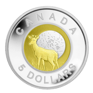2011 Canada Sterling Silver and Niobium Five Dollars Coin -Full Buck Moon