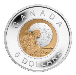 2011 Canada Sterling Silver and Niobium Five Dollars Coin -Full Hunter's moon