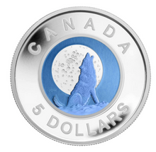 2012 Canada Sterling Silver and Niobium Five Dollars Coin -Full Wolf moon
