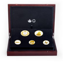2018 Pure Silver Gold-Plated 5-Coin Set - Legacy of the Dime
