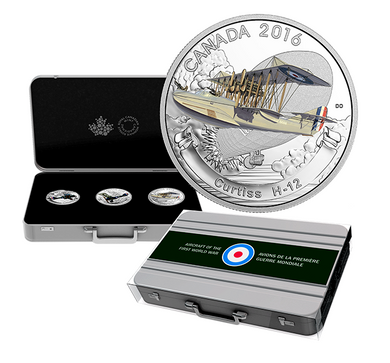 2016 20$ Fine Silver Coin - Aircraft of the First World war,  SET OF 3