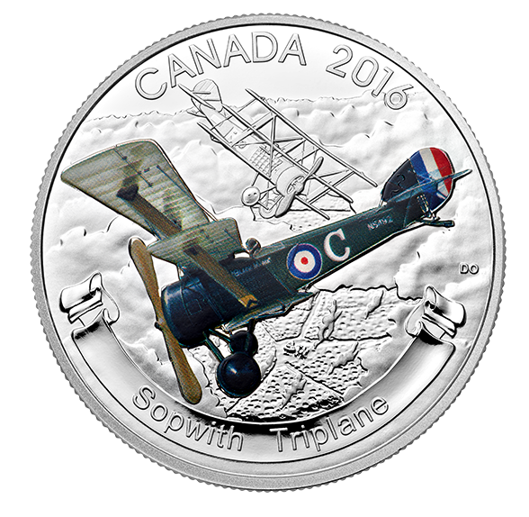 2016 Canada 20$ Fine Silver Coin - Aircraft of the First World war, Sopwith Triplane