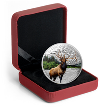 2015 1 oz. Fine Silver Coloured Coin - Majestic Elk