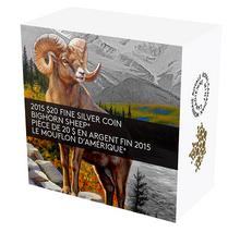 2015 1 oz. Fine Silver Coloured Coin - Bighorn Sheep
