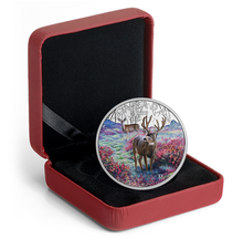 2015 1 oz. Fine Silver Coloured Coin – Misty Morning Mule Deer
