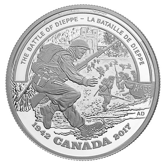 2017 1 oz. Pure Silver Coin – Second World War Battlefront: The Battle of Dieppe