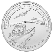 2018 1 oz. Pure Silver Coin – Second World War Battlefront: The Battle of the Atlantic