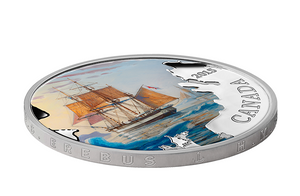 2015 1 oz. Fine Silver Coloured Coin – Lost Ships in Canadian Waters: Franklin's Lost Expedition