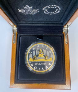 2015 Renewed Silver Dollar Series – Pure Silver Voyageur 2 oz. Gold-Plated Coin