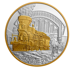 2017 Locomotives Across Canada - 1 oz. Pure Silver Gold-Plated 3-Coin Set