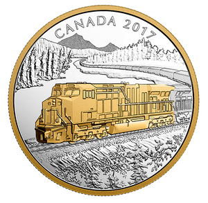 2017 Locomotives Across Canada - 1 oz. Pure Silver Gold-Plated 3-Coin Set