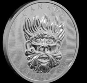 2016 25$ Fine Silver Ultra-High Relief Coin – Sculptural Art of Parliament: Grotesque Wild Green Man