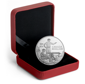 2014 2 oz. Fine Silver Coin - Canadian Machine Gunner in Training - 75th Anniversary of the Declaration of the Second World War