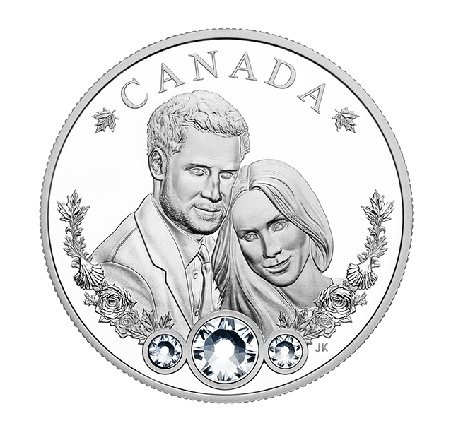 2018 1 OZ. PURE SILVER COIN - THE ROYAL WEDDING OF PRINCE HARRY AND MS MEGHAN MARKLE