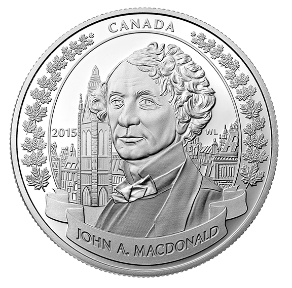 2015  $20 1 oz. Fine Silver Coin - 200th Anniversary of the Birth of Sir John A. Macdonald