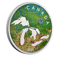 2021 50$ 5 oz. Pure Silver Coin - Great Lakes