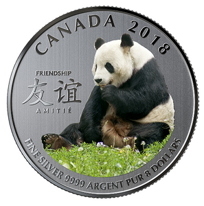 2018 Canada Fine Silver $8 Eight Dollars- The Peaceful Panda- A Gift of Friendship