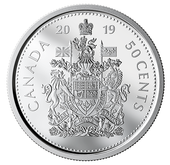 2019 Canada Fifty Cents Nickel proof Heavy cameo