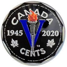 2020 Canada Five Cents VICTORY Coloured Fine Silver proof Heavy cameo