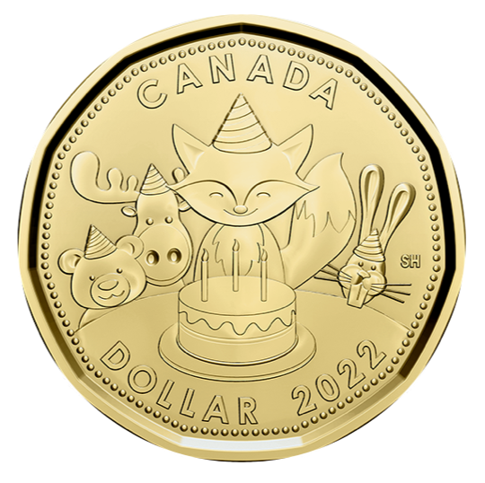 2022 Canada Uncirculated Loonie Dollar from Birthday Gift Set