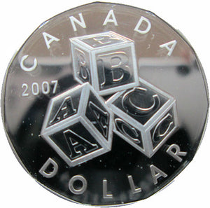 2007 Canada Proof Loonie Dollar Baby Keepsake Sterling Silver