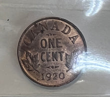 Canada One Cent 1920 MS-63 ICCS