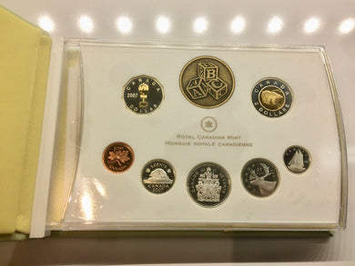 2007 Canada Baby Proof Set With Special Golden Plated Loonie
