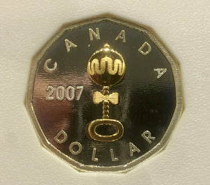 2007 Canada Baby Proof Set With Special Golden Plated Loonie